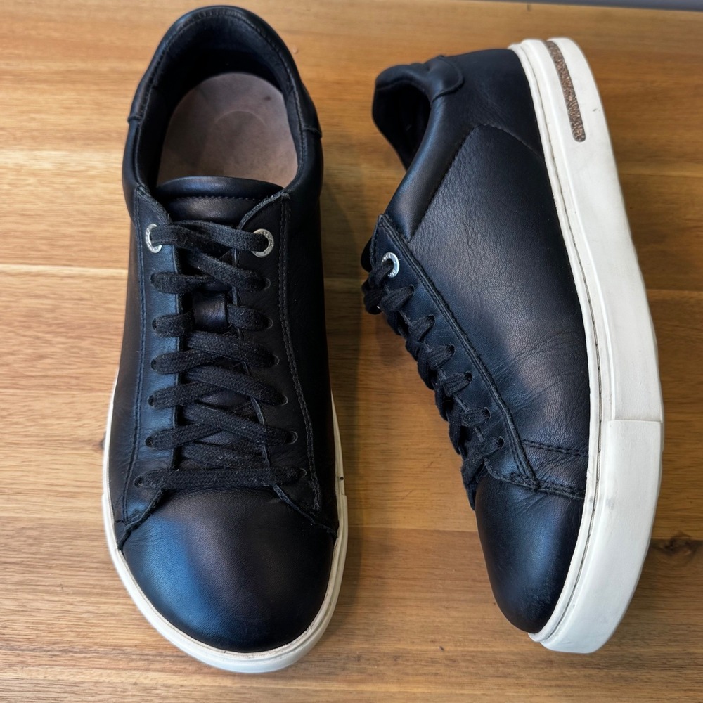 Birkenstock Bend Men 6 Women 8 EU 39 Low Black Leather Sneakers  Lace Up Shoes